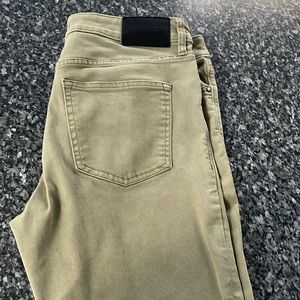 Express skinny fit performance stretch jeans. Olive. Worn twice.